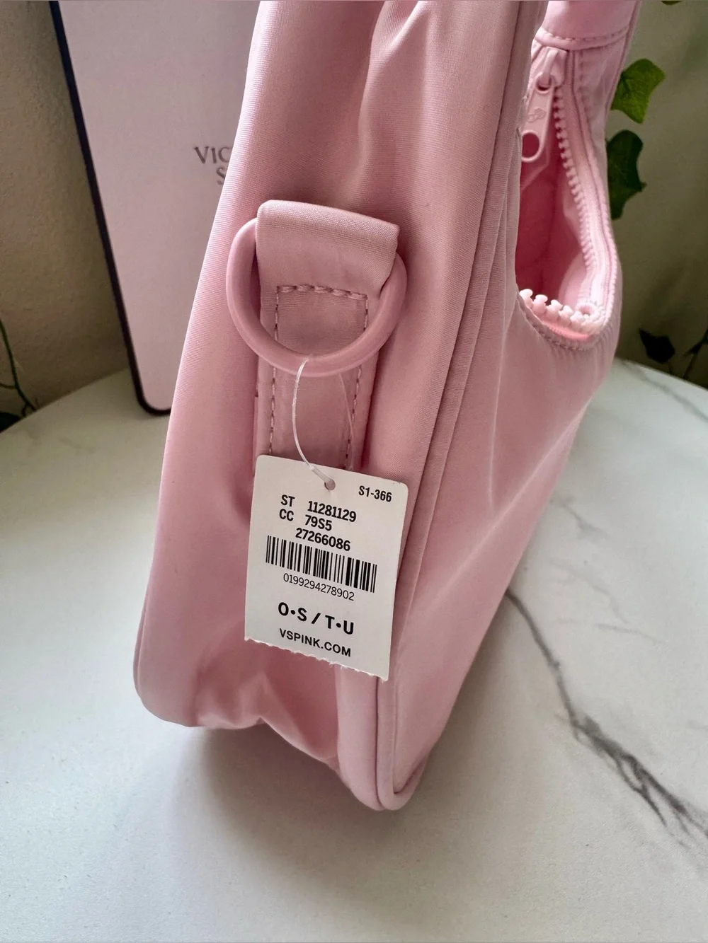 PINK Victoria's Secret Light Pink Cosmetic Shoulder Bag